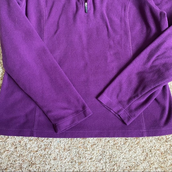 Lands End Purple Quarter Zip Fleece Pullover Thermacheck - Picture 8 of 11